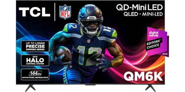 Save $100 on the TCL 55-Inch Class QM6K Series QD-Mini LED 4K UHD Google Smart TV