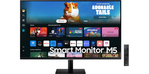 Save 46% on the Samsung 27-Inch M5 Series FHD Smart Monitor with Streaming TV